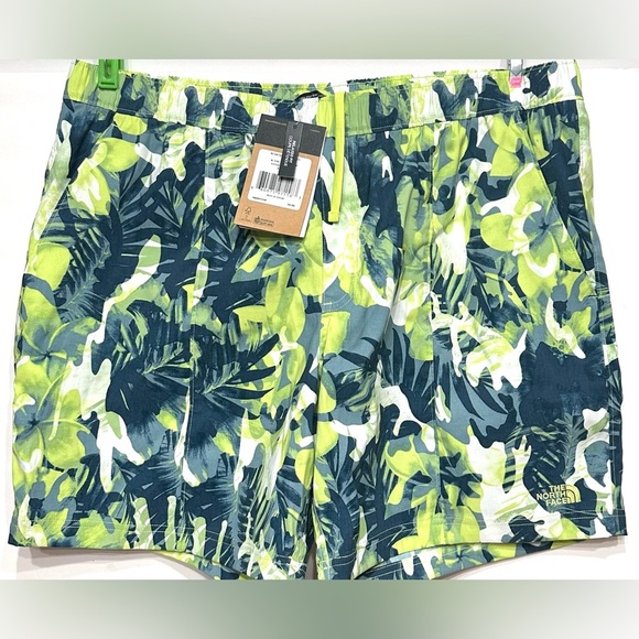 North Face Men's Swim Trunks Mens XL Green Blue Camo Swimwear Bottoms NEW - Picture 2 of 10